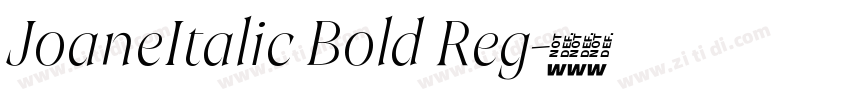 JoaneItalic Bold Reg字体转换